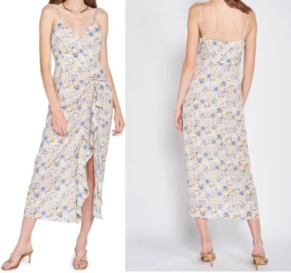 Anthropologie En Saison Floral Midi Slip Sundress Dress – Size Medium